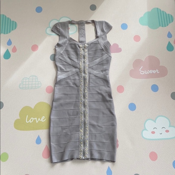 Bebe Bandage Zip Front Dress XS - Picture 1 of 8